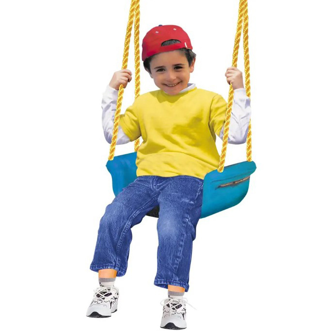 3 In 1 Outdoor Garden Backyard Play Plastic Adjustable Rope Hanging Swing Seat Toys Safety For Toddler