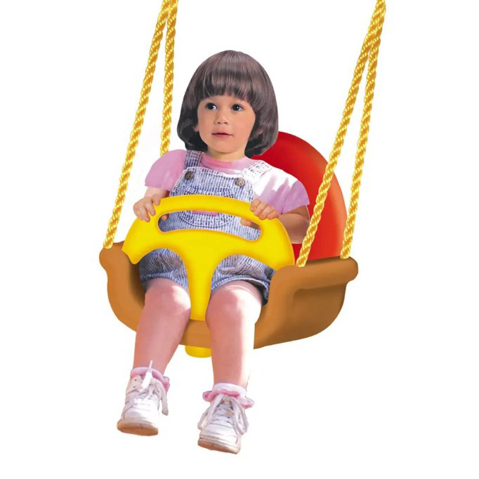 3 In 1 Outdoor Garden Backyard Play Plastic Adjustable Rope Hanging Swing Seat Toys Safety For Toddler