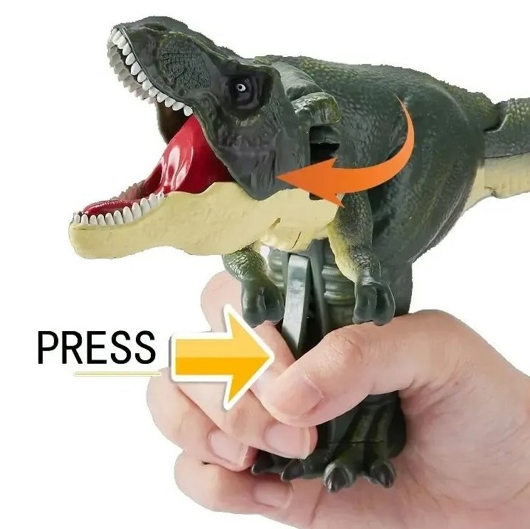 Hot Selling Tiktok Novelty Realistic Telescopic T-Rex Decompression Creative Spring Swing Dinosaur Fidget Toy With Sound