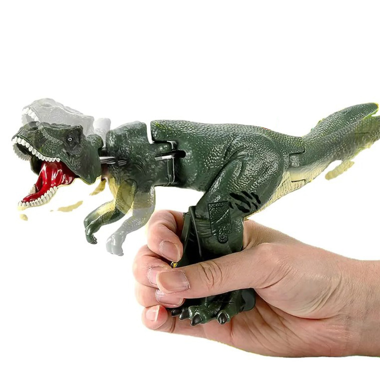 Hot Selling Tiktok Novelty Realistic Telescopic T-Rex Decompression Creative Spring Swing Dinosaur Fidget Toy With Sound