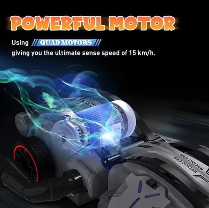 2.4G 6 Channel Remote Control Rolling Stunt Snake Vehicle 360 Roll Rotation Deformation Rc Car Toy With Light