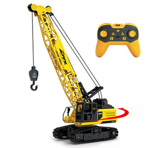 Remote Control Metal Engineer Crane 8 Channels 2.4G Rc Hobby Simulation Crane Automatic Spray Construction Vehicles Toy For Kid