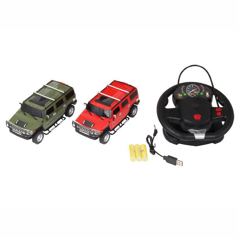 Authorized Licence 1:24 &1:14 Simulation Steering Wheel Remote Control Hummer H2 Gravity Sensing Rc Car Models Toys For Kid