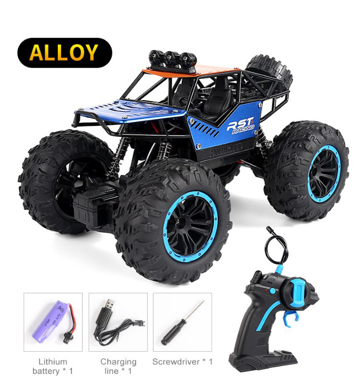 2.4G Alloy Metal Car 4CH Led Climbing Outdoor Play Remote Control Truck RTR Off Road All Terrain Rc Hobby Car For Kid