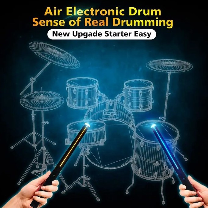 2023 New Induction Toys Rock Beat Rhythm Stick Electronic Musical Instruments Air Music Drum Stick For Beginner