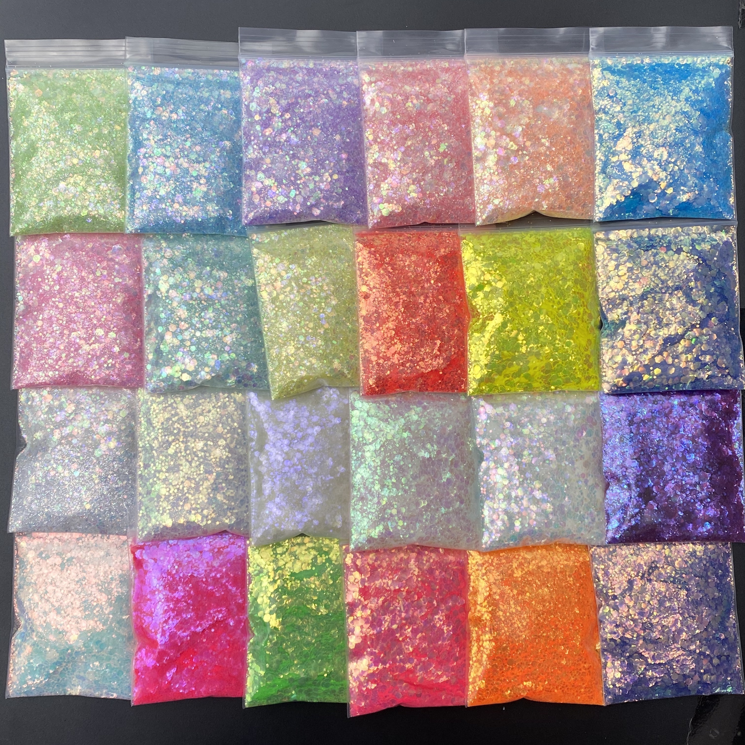 10g/bag Wholesale Bulk Craft Chunky Glitter White Iridescent Mixed Glitters For Snow Globe Glass