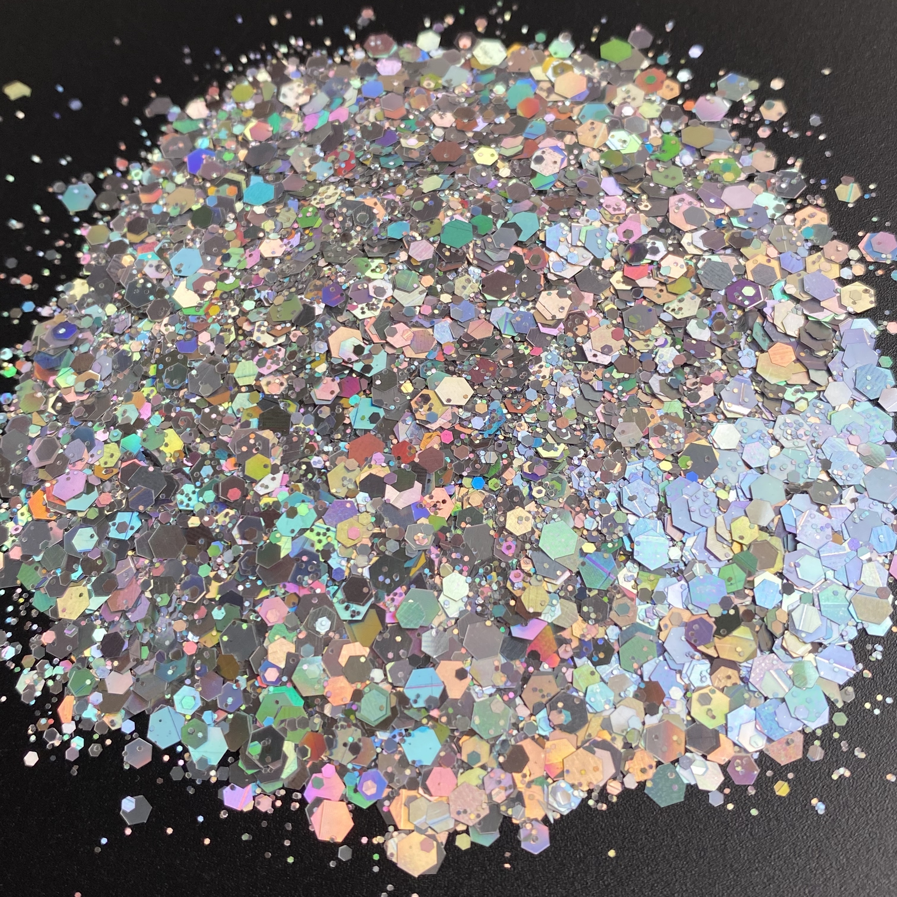 10G/Bag Factory Bulk High Quality Polyester Holographic Craft Chunky Glitter For Nails Crafts