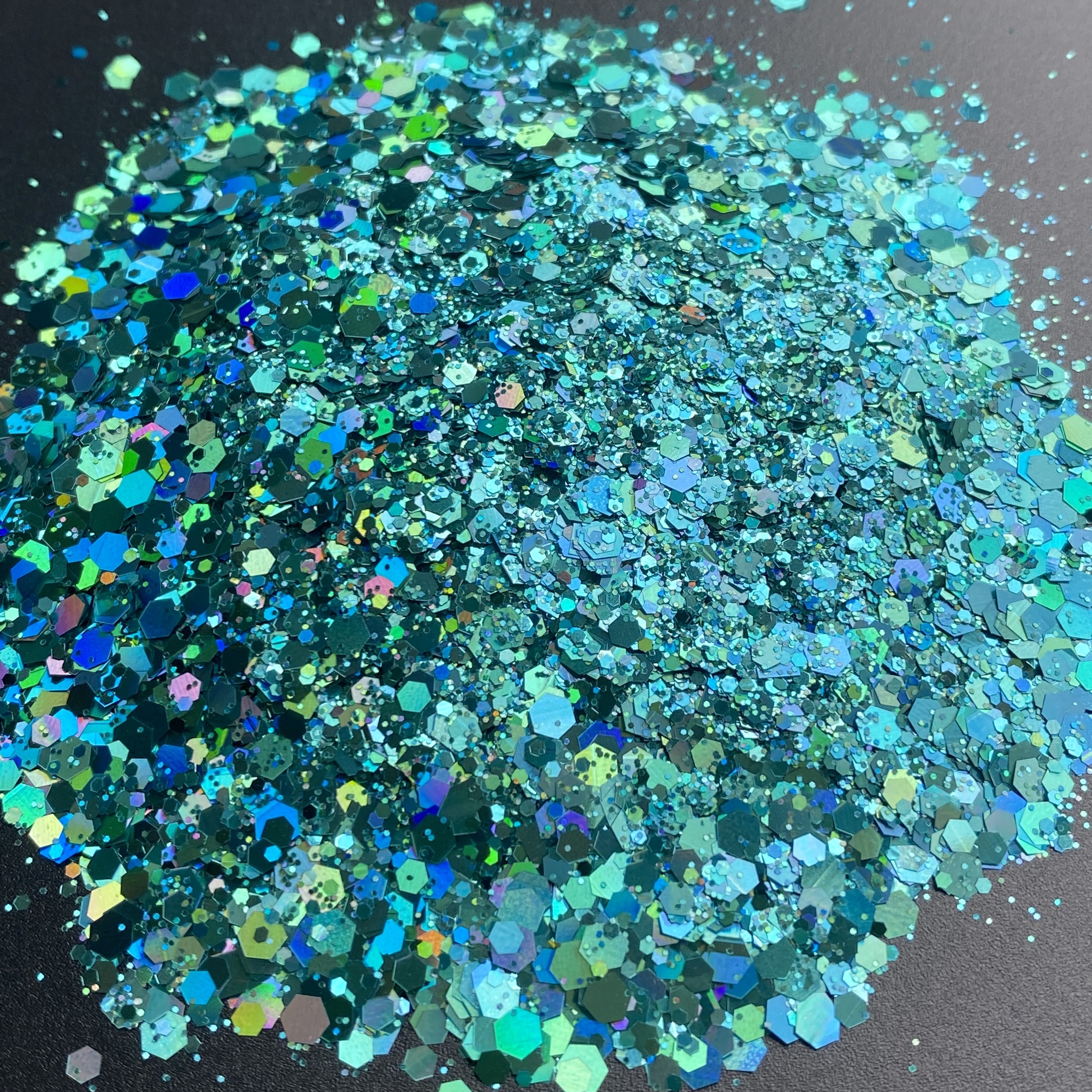 10G/Bag Factory Bulk High Quality Polyester Holographic Craft Chunky Glitter For Nails Crafts