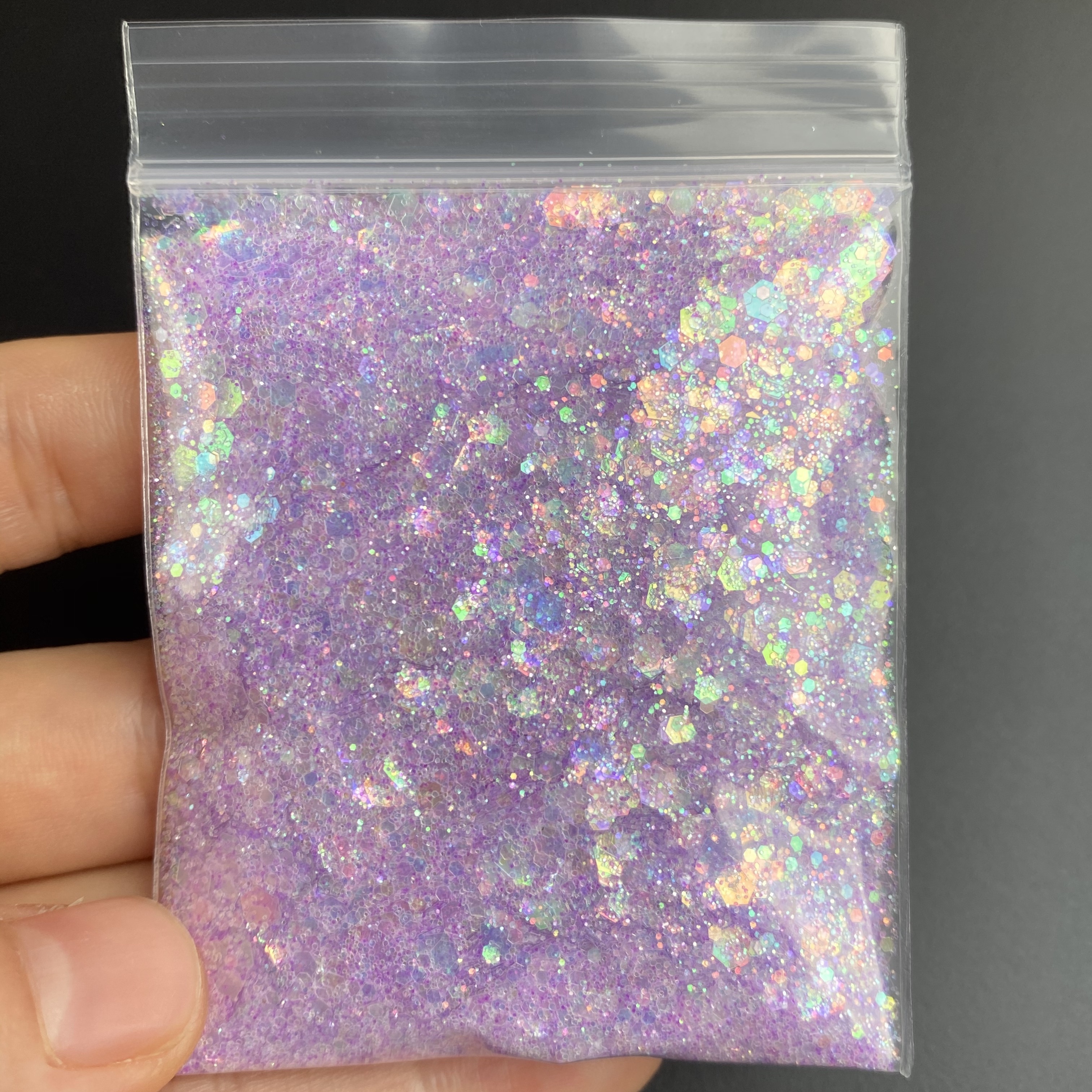 20g/Bag Fast Shipping Bright Glitter Sequins Iridescent Chunky Craft Glitter For Nails Epoxy Resin