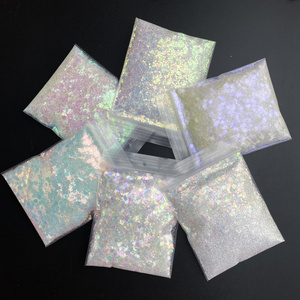 10g/bag Wholesale Bulk Craft Chunky Glitter White Iridescent Mixed Glitters For Snow Globe Glass