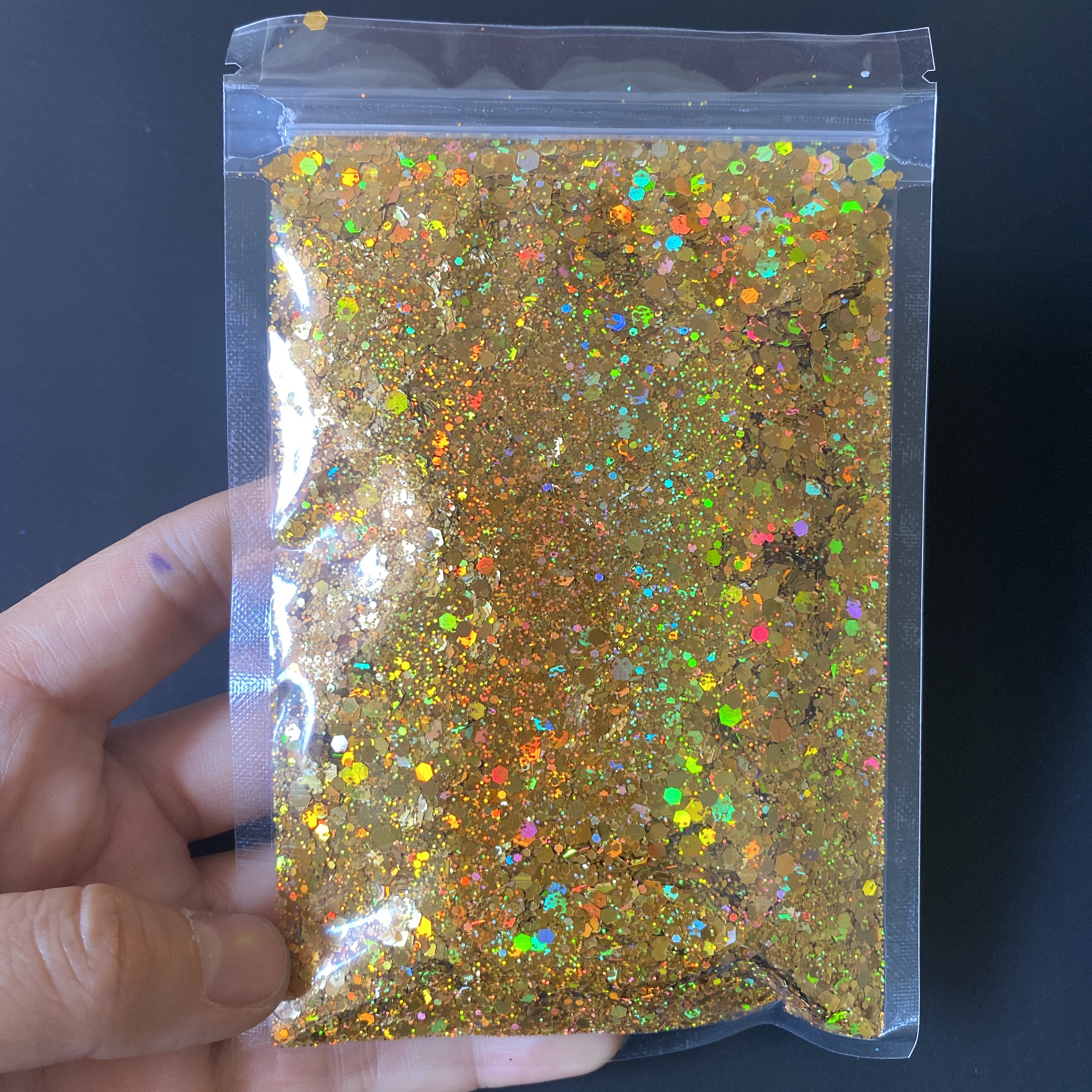 Bulk Craft Glitter Chunky 2 OZ Rainbow Holographic Glitter for Snow Globe Tumbler