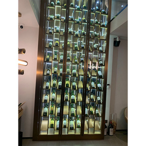 Led lighting wine cooler glass wine cabinet design modern factory produce bar cabinets