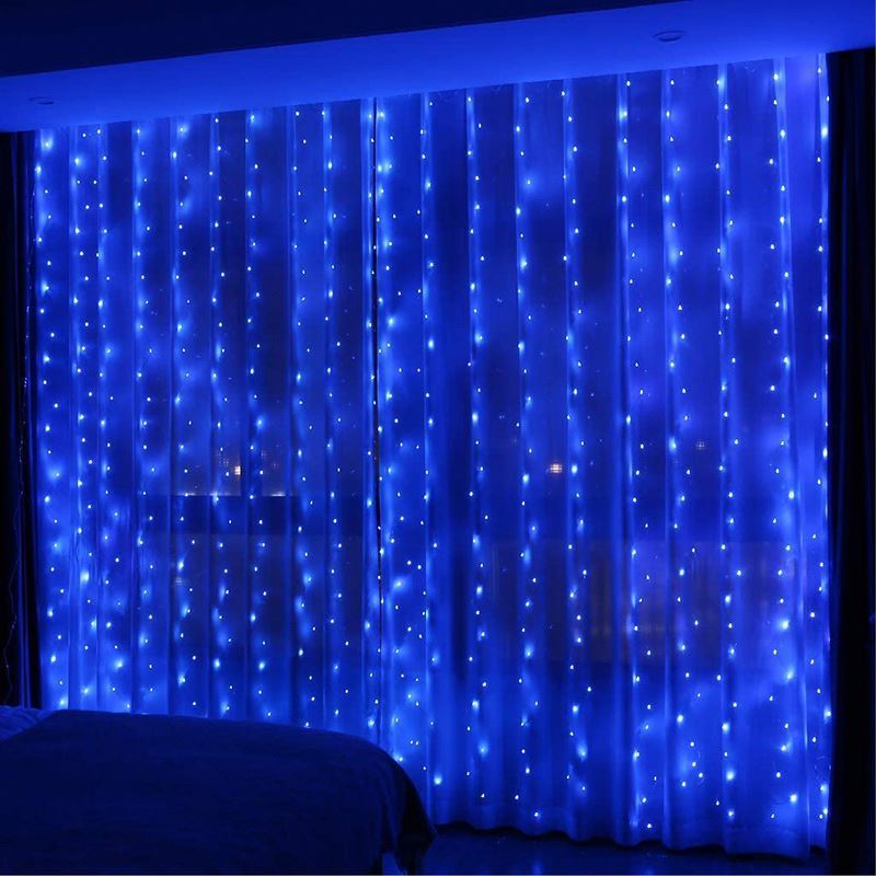 3x3m 300 8 Modes String Decorative Curtain lights Window Waterproof Fairy Garland Led Curtain Light