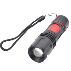 Super bright Zoomable rechargeable self defense torch light emergency light led Portable Security Tactical Flashlight