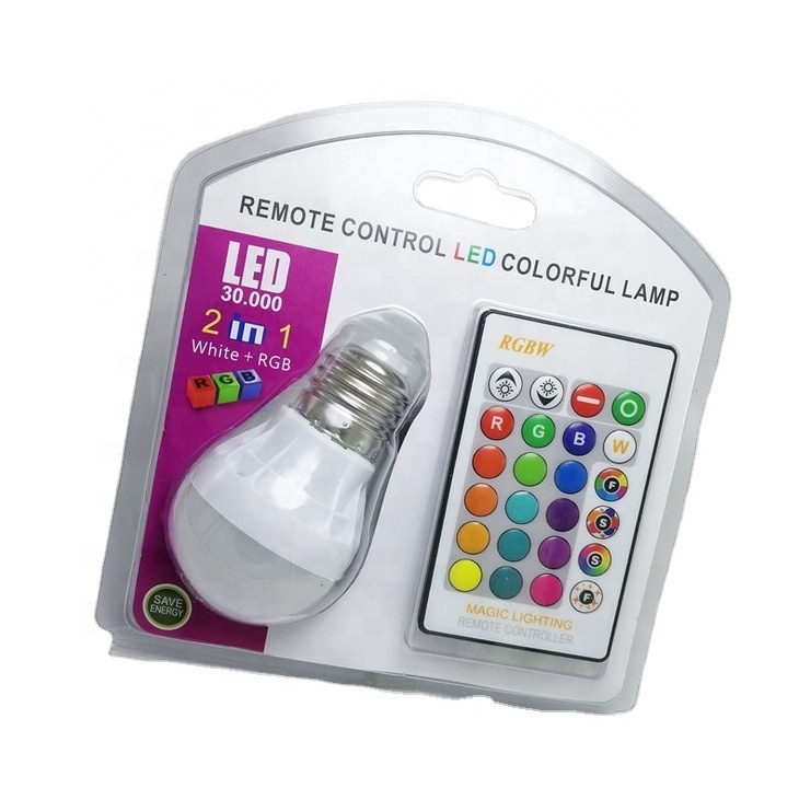 3W E27 RGB LED Bulb Color Change Lamp Bulb Light with Remote Control Bulb