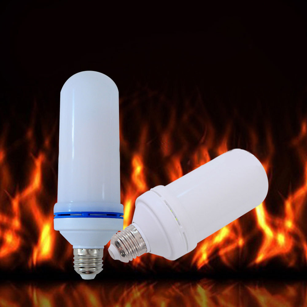 LED Flame Light Bulb AC85-265V E27 Base Flickering LED Bulb With Gravity Sensor Fire Light Bulb Indoor Decoration