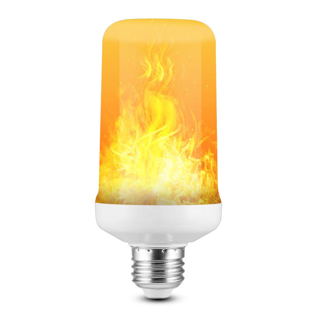 Dynamic Flame Effect LED Light Bulb E26 E27 LED Corn Bulb Creative Flickering Emulation Fire Light Bulb With Gravity Sensor