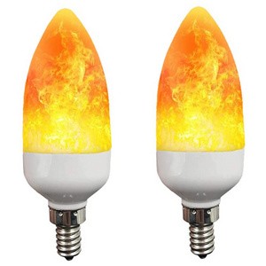 LED Candelabra Light Bulbs 2W E12 E14 LED Candle Bulb Light With 3 Modes Flame Effect Light Bulb Home Hotel Bar Decoration