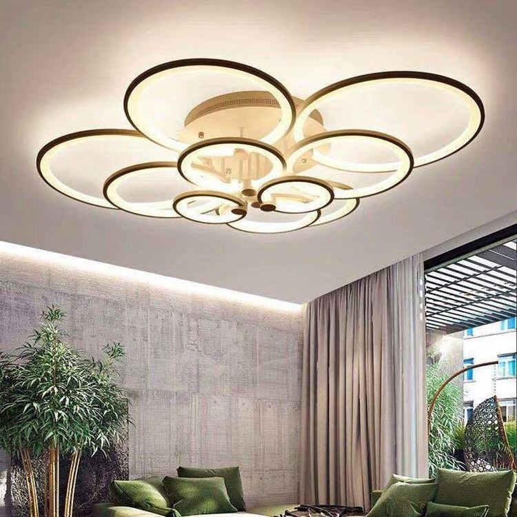 Aluminum Acrylic Modern LED Ceiling Light Ring  LED Lamp  Mount Ceiling Fixture for Living Dining Room