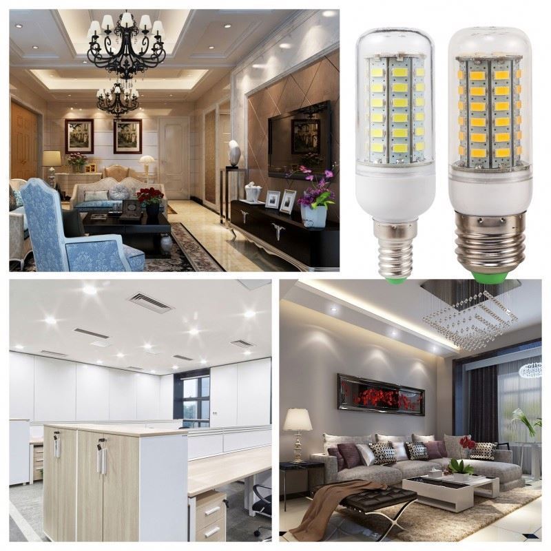 E27 E14 LED corn bulbs 24 36 48 56 69 72 96LEDs SMD 5730 220V/110V LED Lamp Chandelier Candle LED Light for Outdoor Indoor