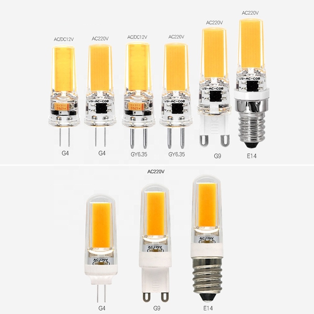 Mini Ampoule Bombillo COB LED Bulb G4 Socket LED Light Bulb 2700K 6500K DC 12V Small COB Bulb