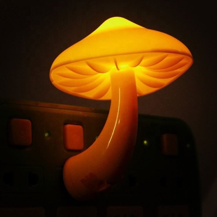 Cute Mushroom Shape Bedroom Lamp Plug in Wall Lamp Automatic Sensor LED Night Light For Children Baby Christmas Gifts