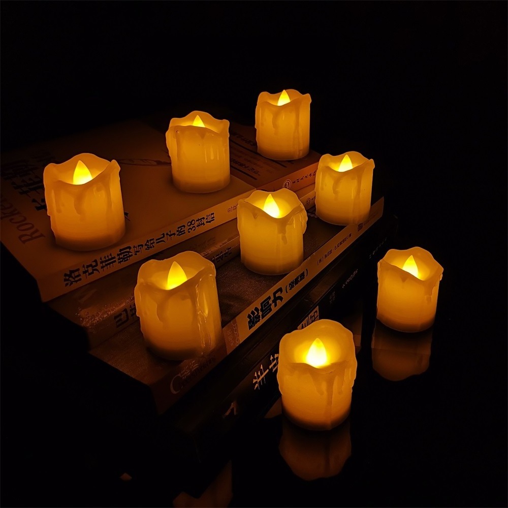 Flameless LED Candles,Flameless Flickering Electric Candle,24 Pack Battery Operated LED Tea Lights