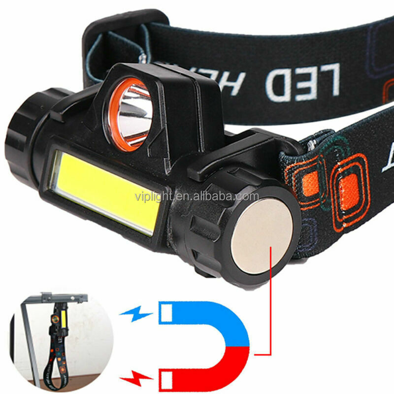 COB LED Headlamp With Sensor Built-in Battery Flashlight USB Rechargeable Head Lamp For Camping Fishing Torch