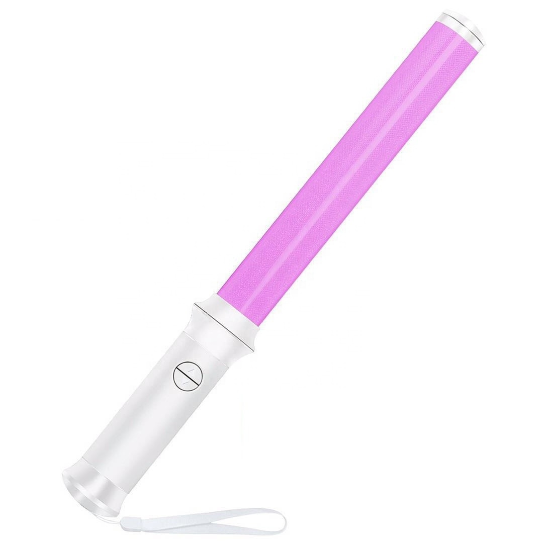 Light Up LED Glow Stick 13.8 Inch Battery Powered LED Glow Wand 15 Colors Changeable Cheer Flashing Tube For Party Carnival Use