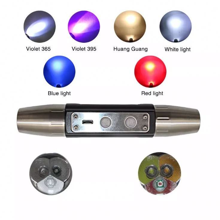 High  Rechargeable Money Detector UV LED Purple Light Jewelry Jade identification Flashlight