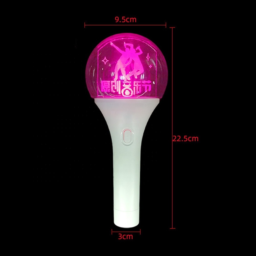 2023 New Concert Kpop LED Light Stick 15 Colors Changing Acrylic LED Glow Stick Remote Control Glowing Stick For Party Halloween