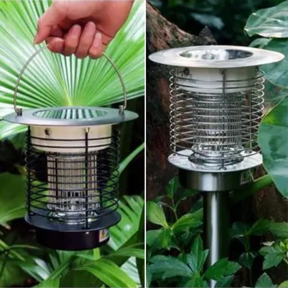 Solar Mosquito Killer Lantern USB Rechargeable Fly Insect UV Pest Killer Lamp Outdoor Solar Bug Zapper For Garden Yard Patio