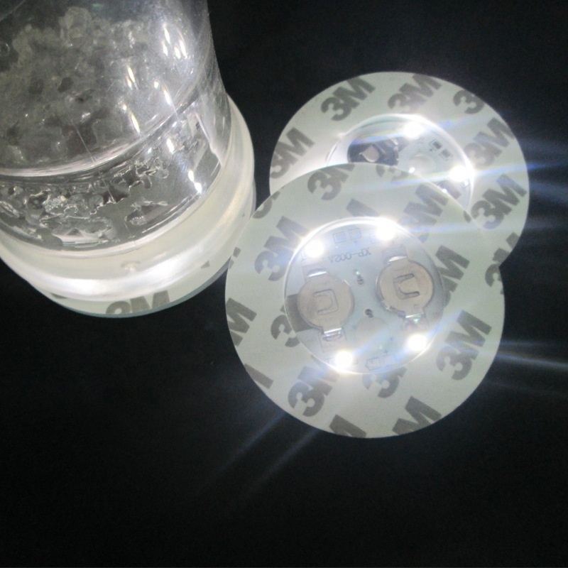 LED Coasters light for Drinks, Led Bar Coaster Bottle Light Sticker