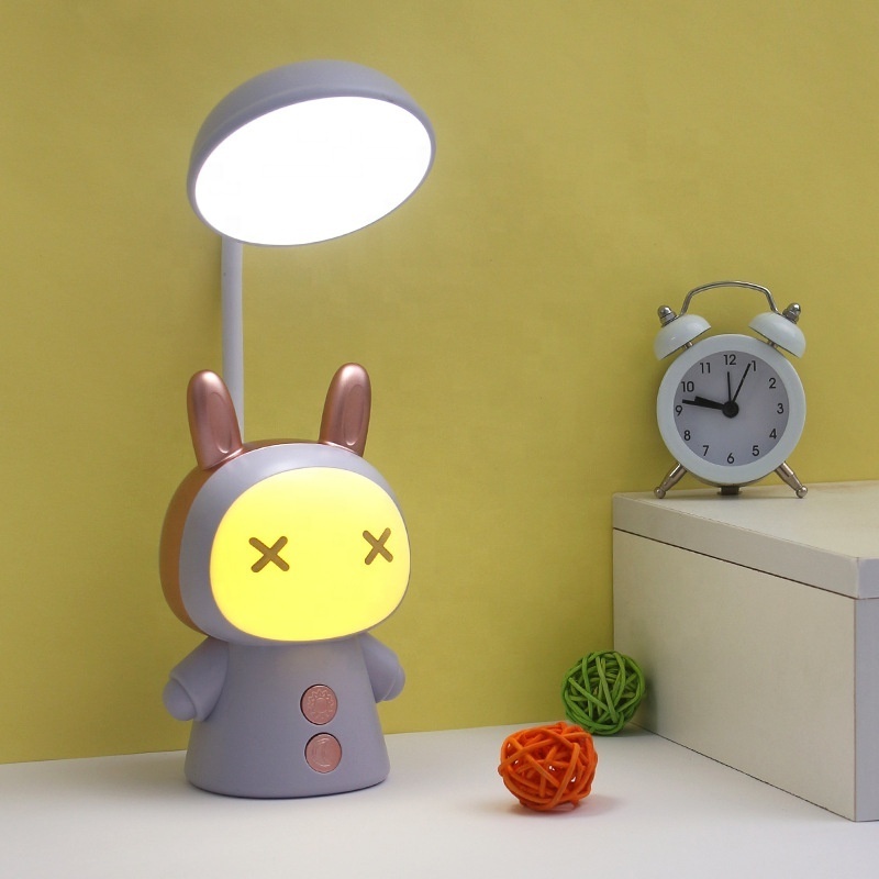 Colorful LED Desk Lamp Small Cute Table Lamp With Flexible Goose Neck Dual Switch Control Color Changing Kids Room Light Decor