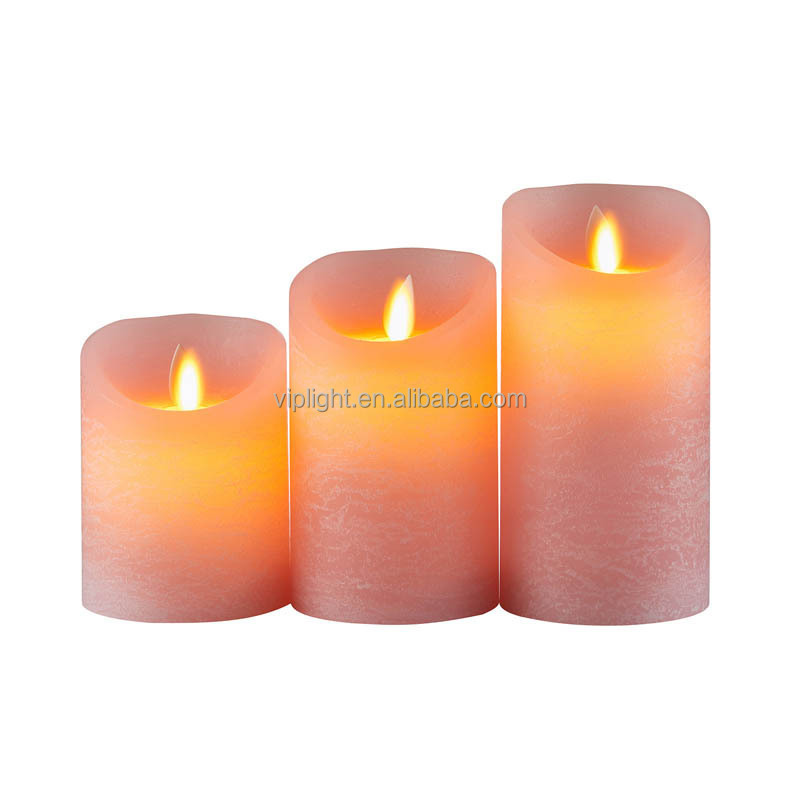 Bougie LED Flameless Flickering Electronic Candles Blue Pink Real Wax Pillar LED Candles With Remote For Home Holiday Lighting