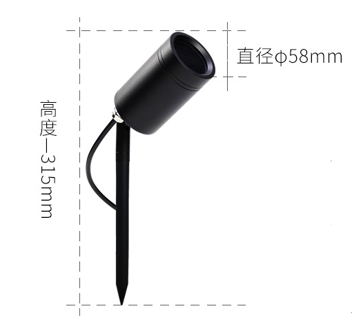 GU10 Socket LED outdoor Garden Spot Light IP65 LED landscape light LED Outdoor Garden Spike Lamp Architectural Lighting