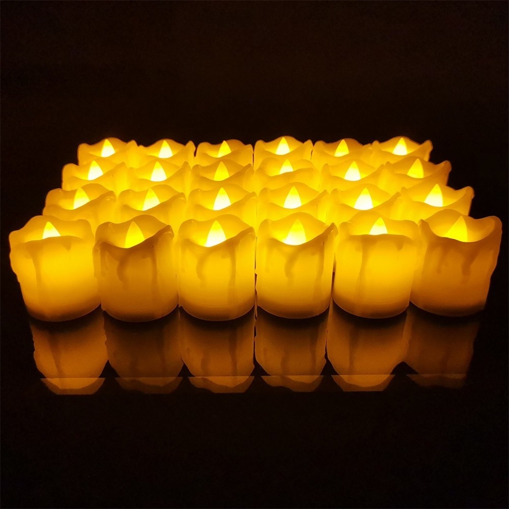 Flameless LED Candles,Flameless Flickering Electric Candle,24 Pack Battery Operated LED Tea Lights