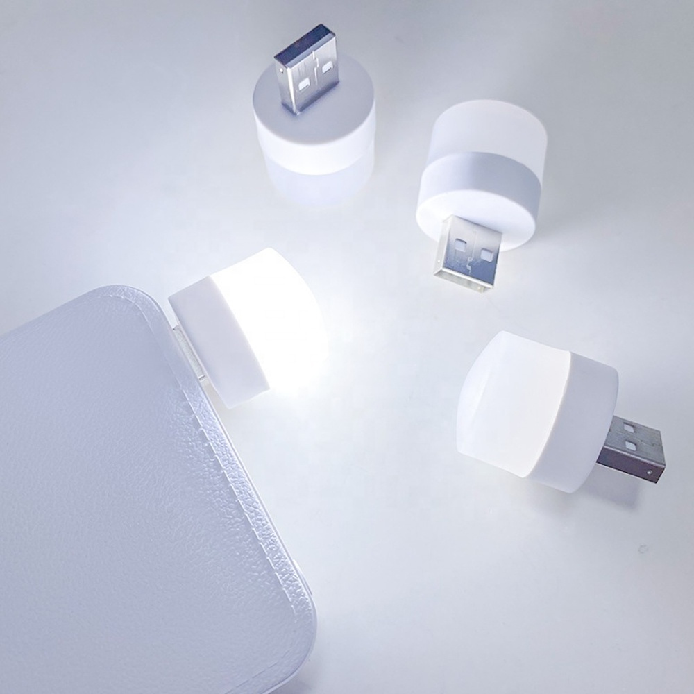 Portable USB Plug-in LED Night Light White Warm White Mini Book Light Small USB Lamp For Home Office Dormitory Room Lighting