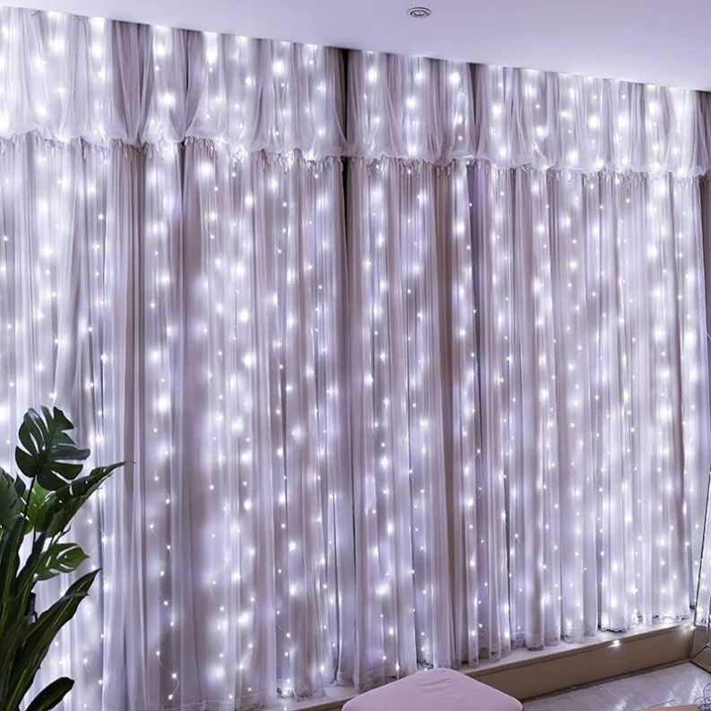 3x3m 300 8 Modes String Decorative Curtain lights Window Waterproof Fairy Garland Led Curtain Light