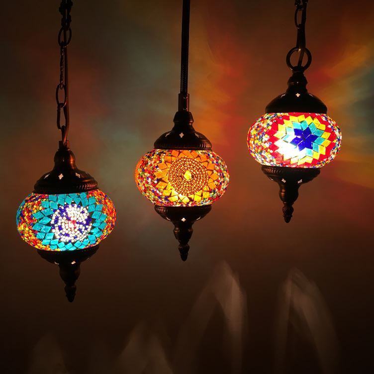 Turkish Mosaic Pendant Lights Chandelier Moroccan Hanging Light Fixture Bohemia Mediterranean Lighting Turkish Lamps