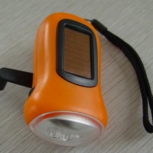 Hand Crank Emergency Flashlight LED Solar Survival Camping Hiking Backpack