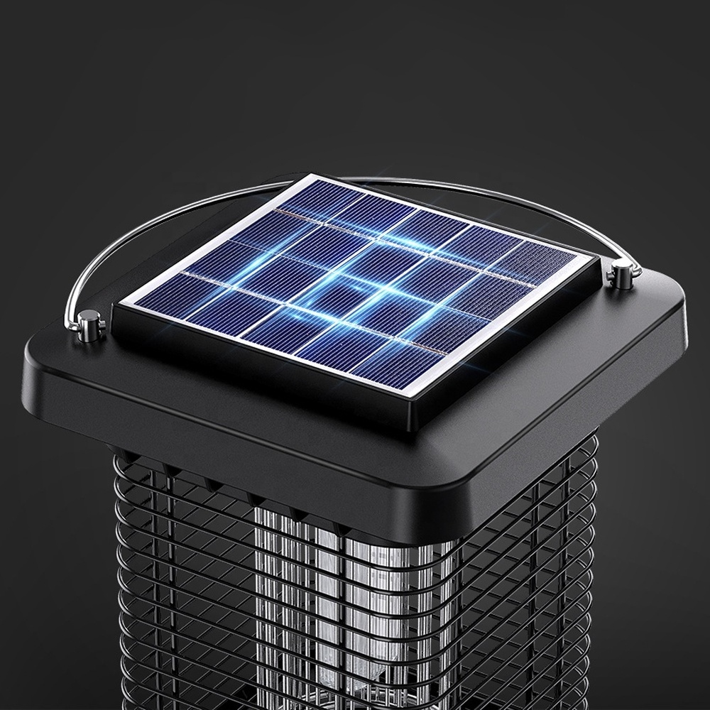 2 In 1 Portable Solar Mosquito Killer Lamp UV Light Insect Killer Rechargeable Solar Bug Zapper For Garden Yard Outdoor Camping