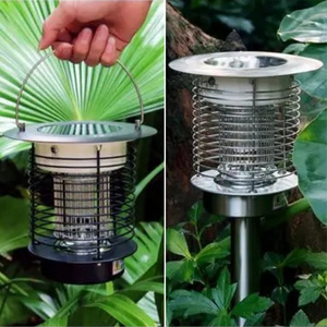 Solar Powered Bug Zapper Insect Pest Control UV Mosquito Killer Lamp Rechargeable LED Mosquito Killer For Indoor Outdoor Use