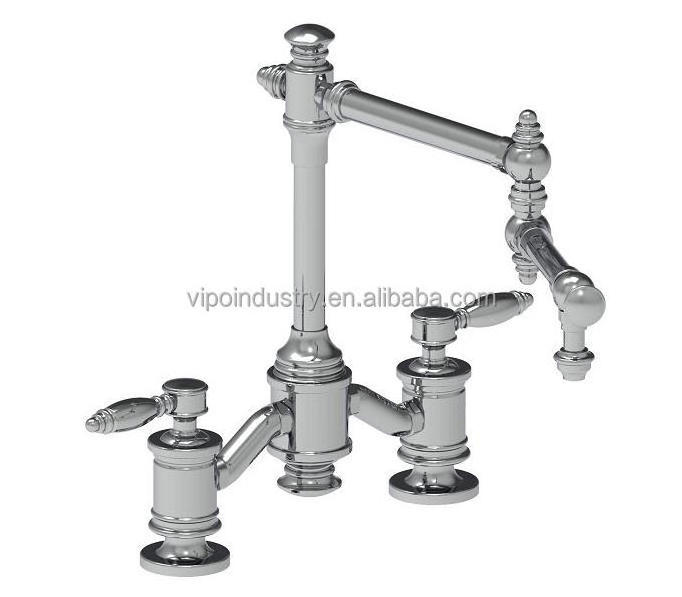 Bridge kitchen faucet dual handle lead free brass made