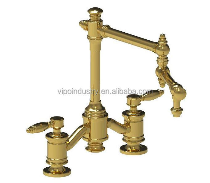 Bridge kitchen faucet dual handle lead free brass made