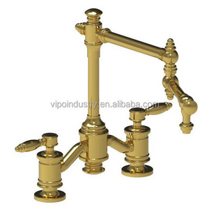 Bridge kitchen faucet dual handle lead free brass made