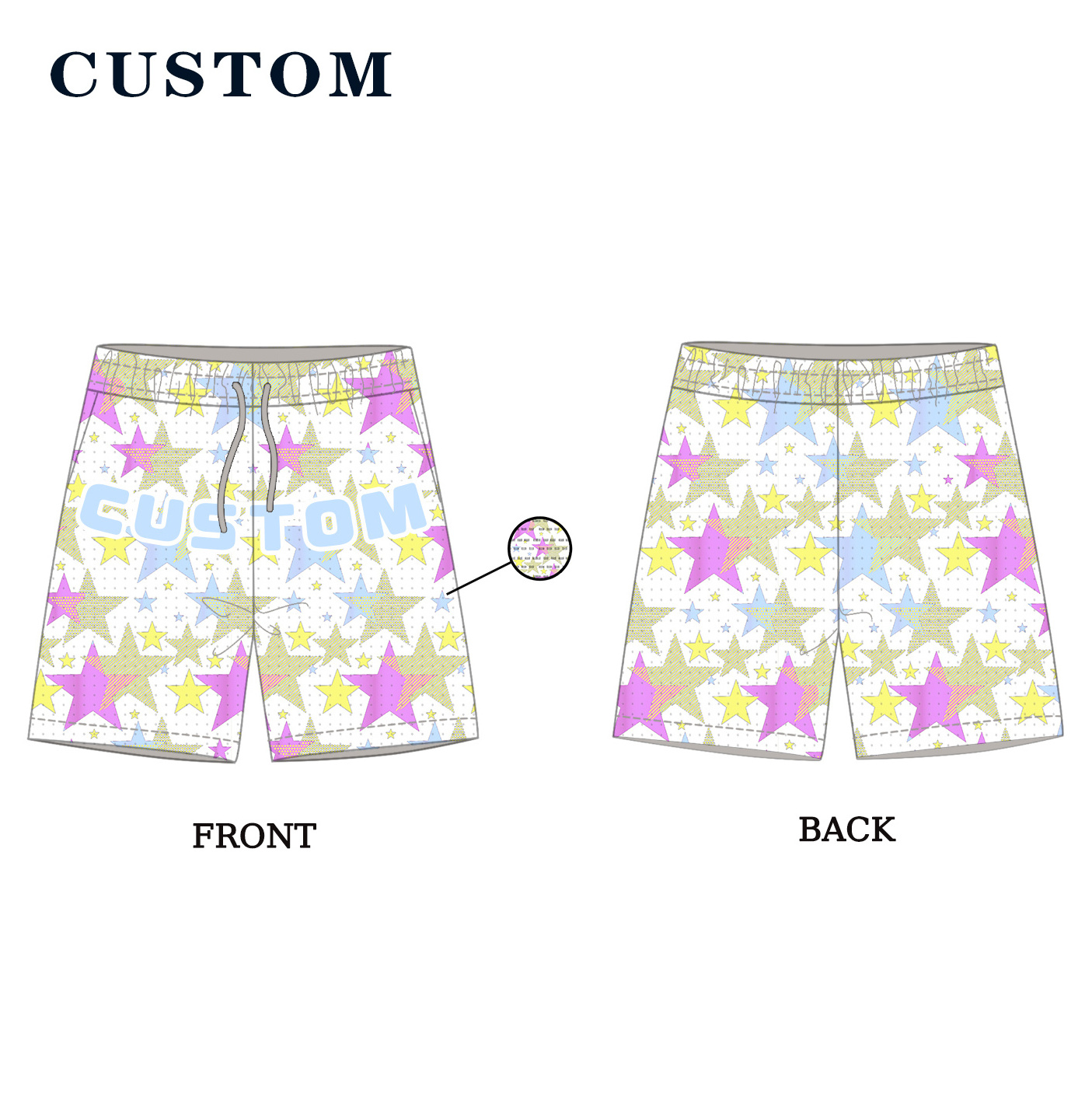 OEM Custom Logo Shorts Men's Casual Polyester Beach Running Swimming Basketball Gym Printed Plu Size Custom Mesh Shorts For Men