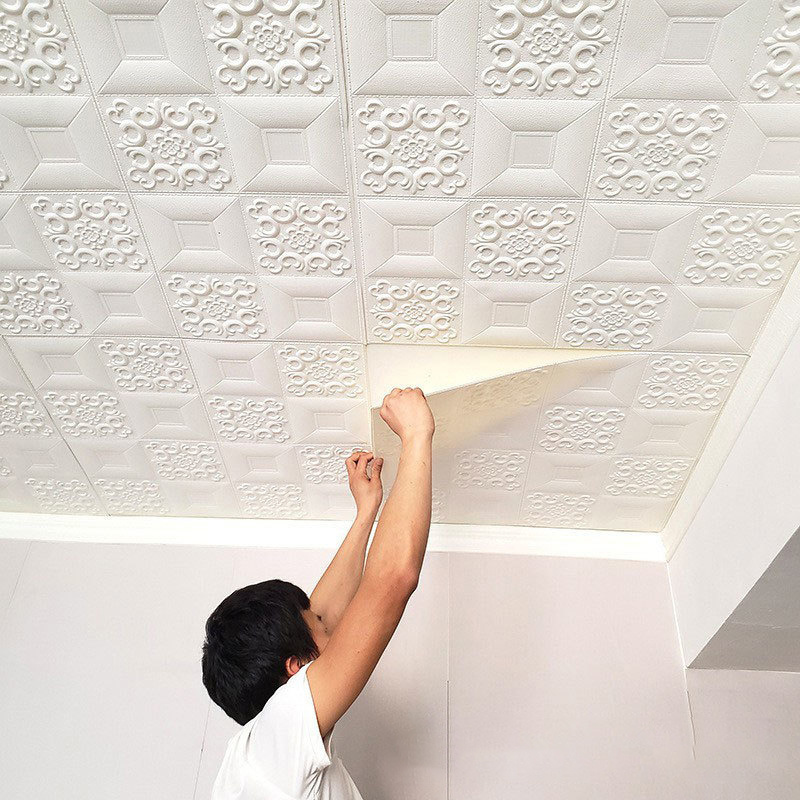 Indoor Modern waterproof interior wall panel for walls home decoration pvc brick 3d Ceiling wallpapers