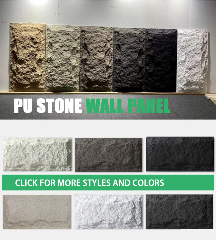 3d Texture Stone For Exterior Artistic Pu Stone Cladding Faux Stone ...