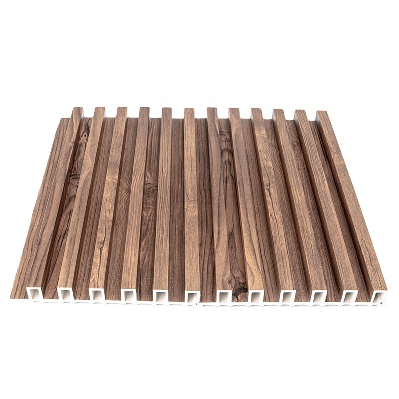 Wood alternative panels WPC fluted wall panel 3D PVC wall panel